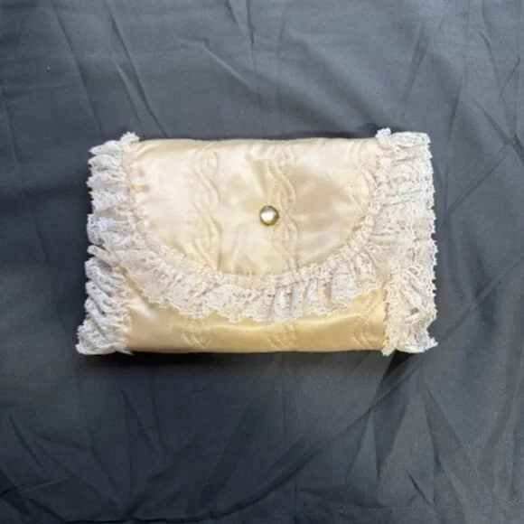 Vintage Fold Out Jewelry Roll w Multiple Compartments - Picture 1 of 3